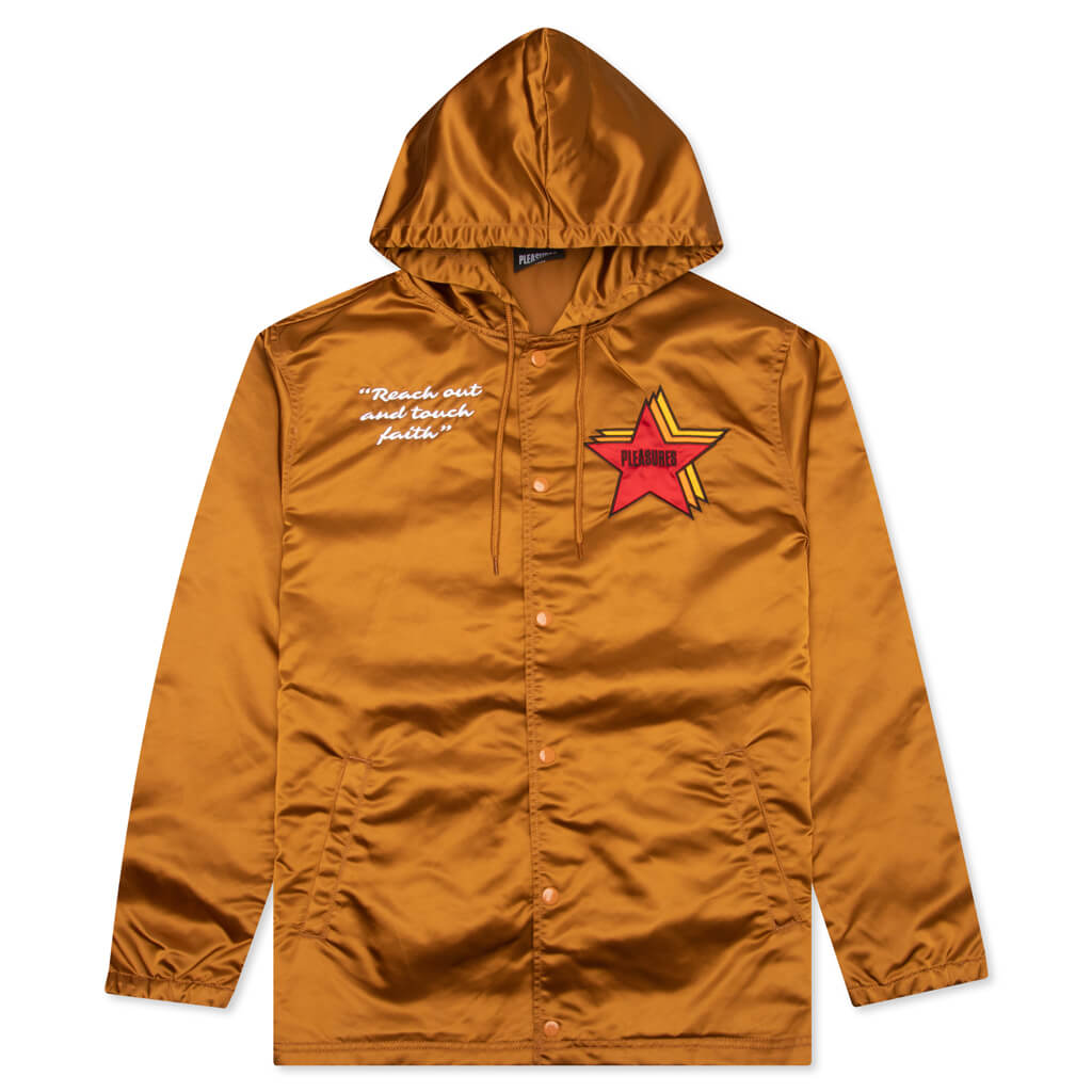 Berlin Satin Coaches Jacket - Caramel