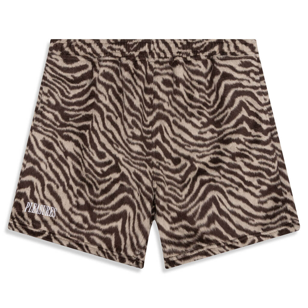 Breaker Fuzzy Stripe Shorts - Tan
