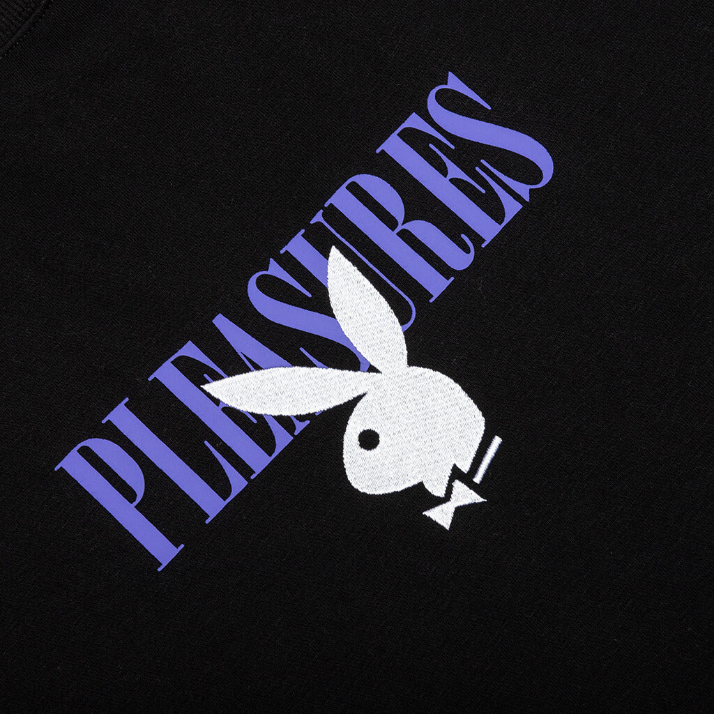 PLEASURES x Playboy Bunny Logo Crewneck - Black