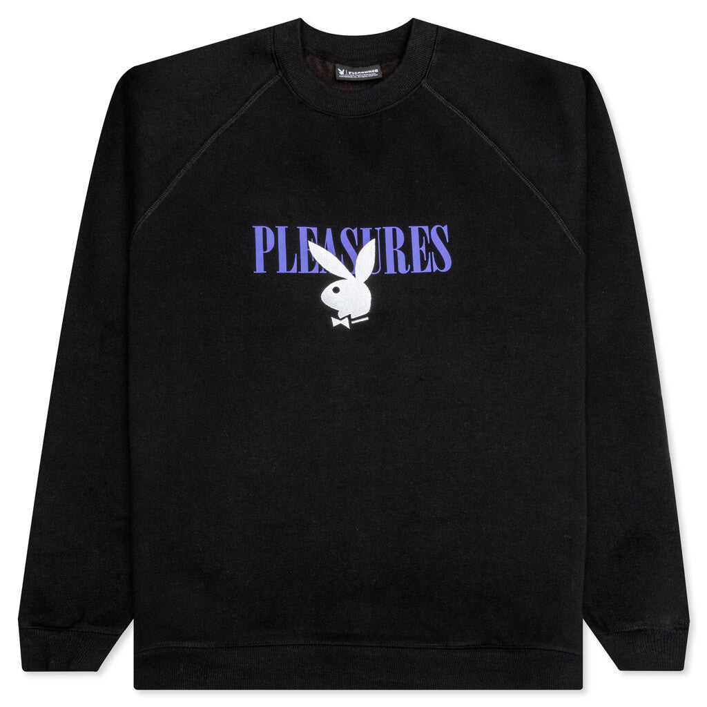 PLEASURES x Playboy Bunny Logo Crewneck - Black