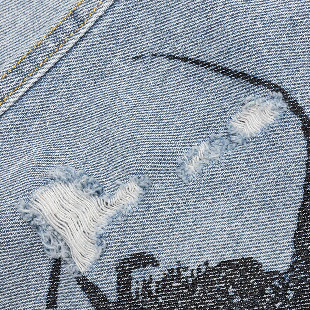 Crawler Denim Pant - Blue