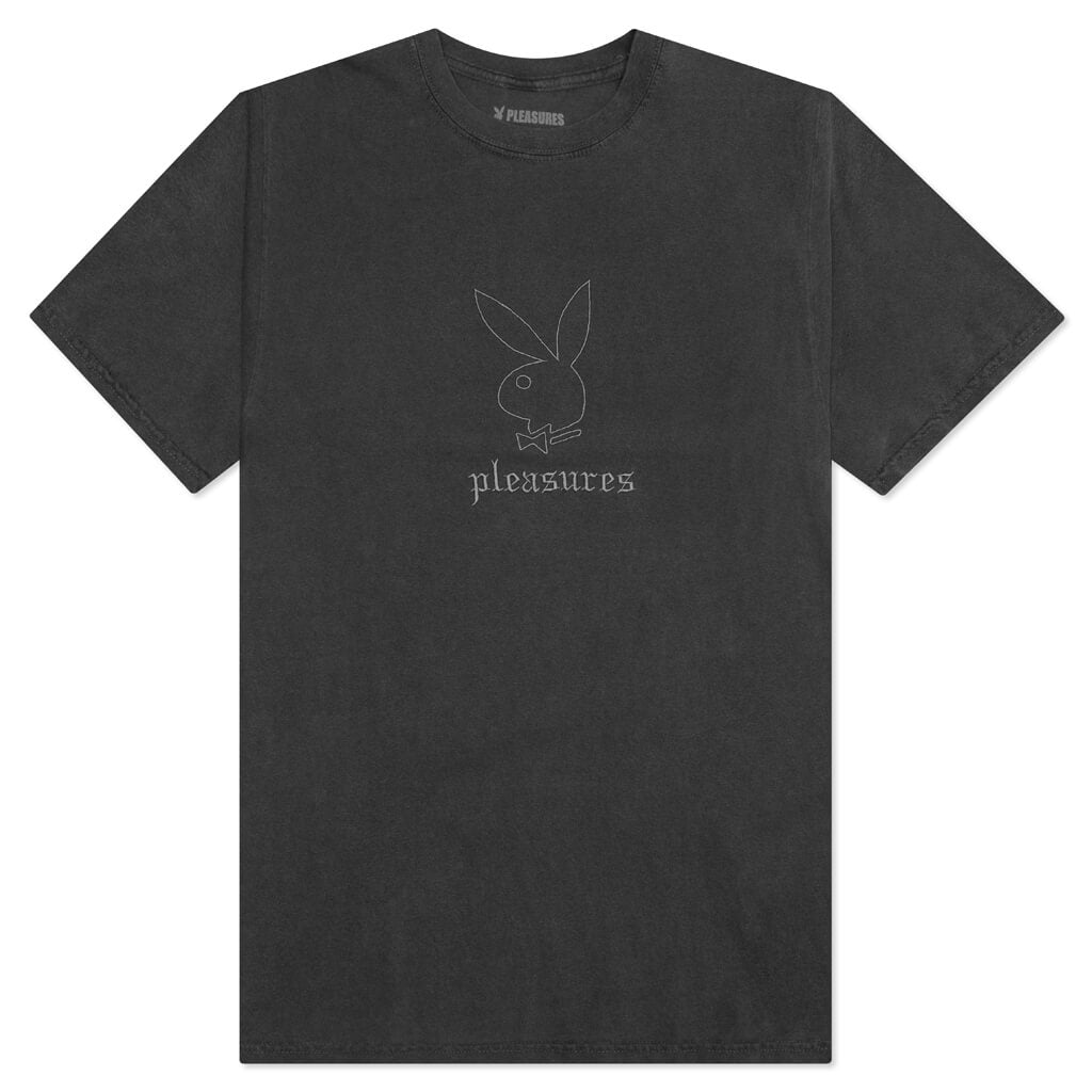 PLEASURES x Playboy Entertainment Pigment Dye T-Shirt - Black