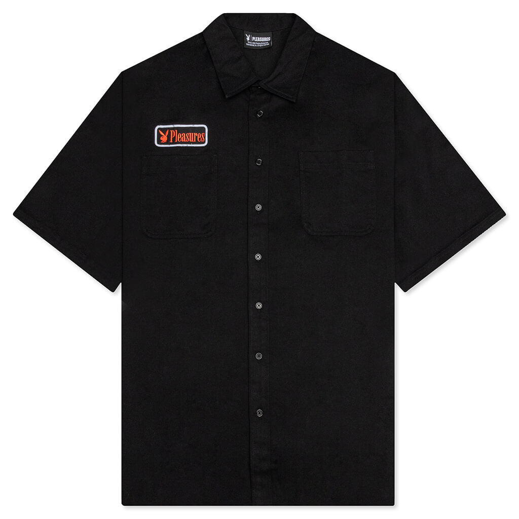 PLEASURES x Playboy Film Crew Work Shirt - Black