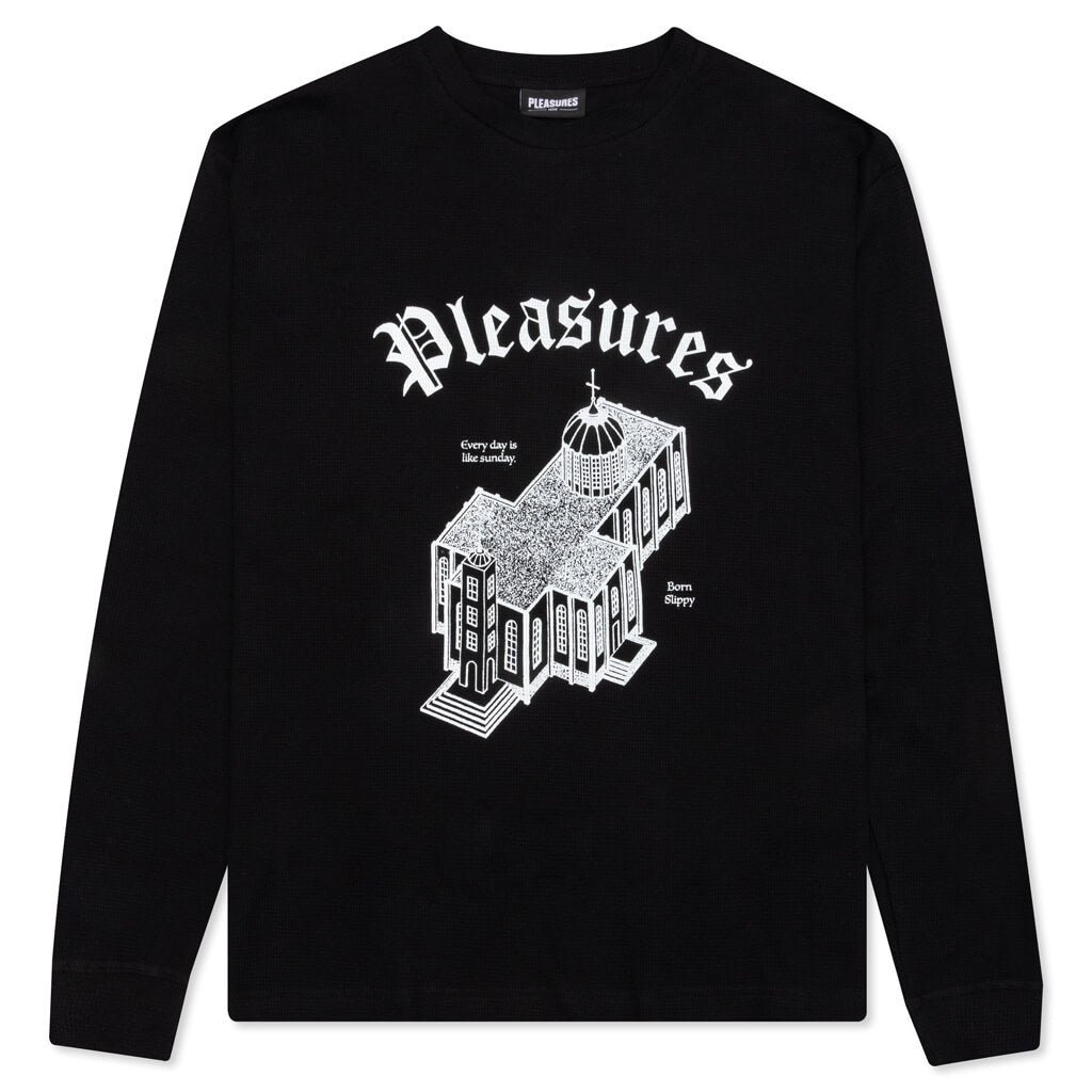 Glory Waffle Knit L/S Shirt - Black