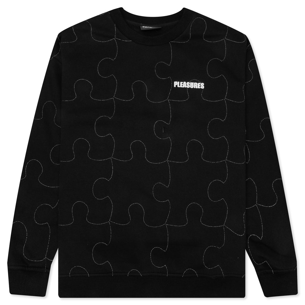 Pieces Reflective Crewneck - Black
