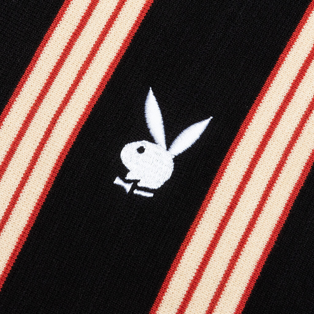 PLEASURES x Playboy Club Woven Cardigan Sweater - Black