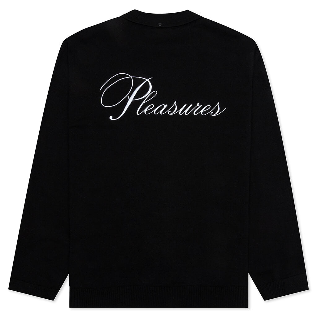 PLEASURES x Playboy Club Woven Cardigan Sweater - Black