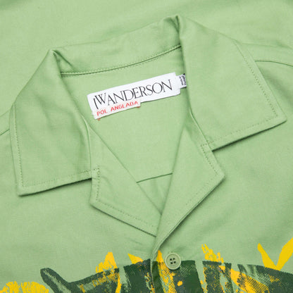 Pol Anglada Print Short Sleeve Shirt - Green