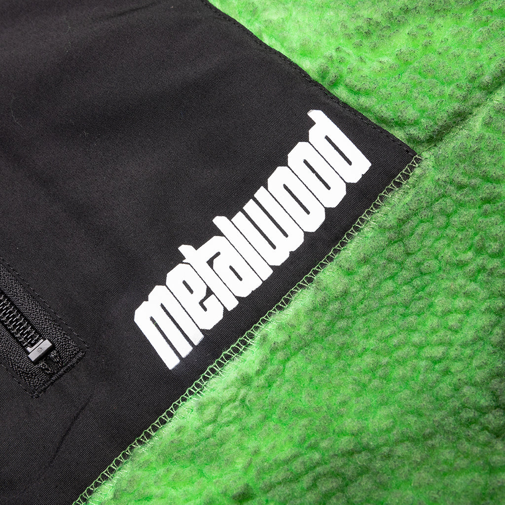 Painted Sherpa Fleece Jacket - Green