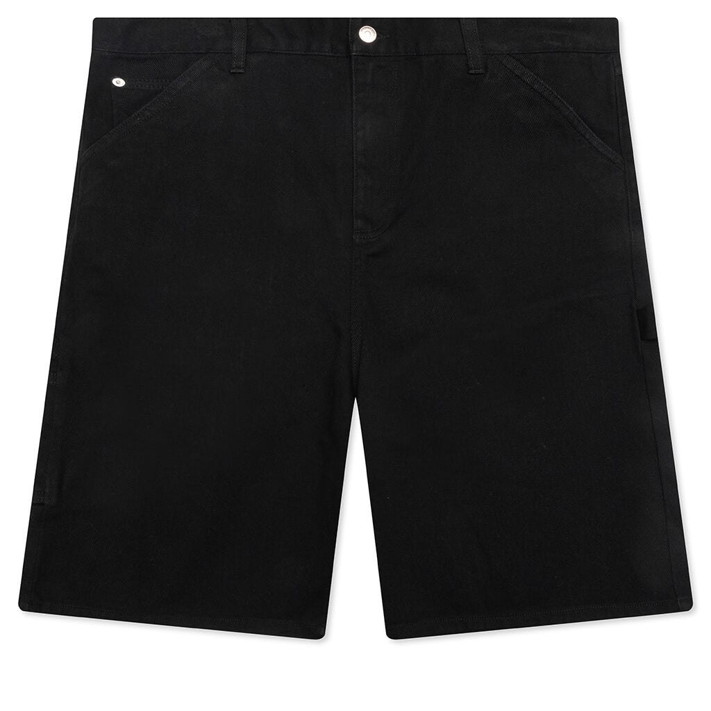 Frayed Script Painter Shorts - Black