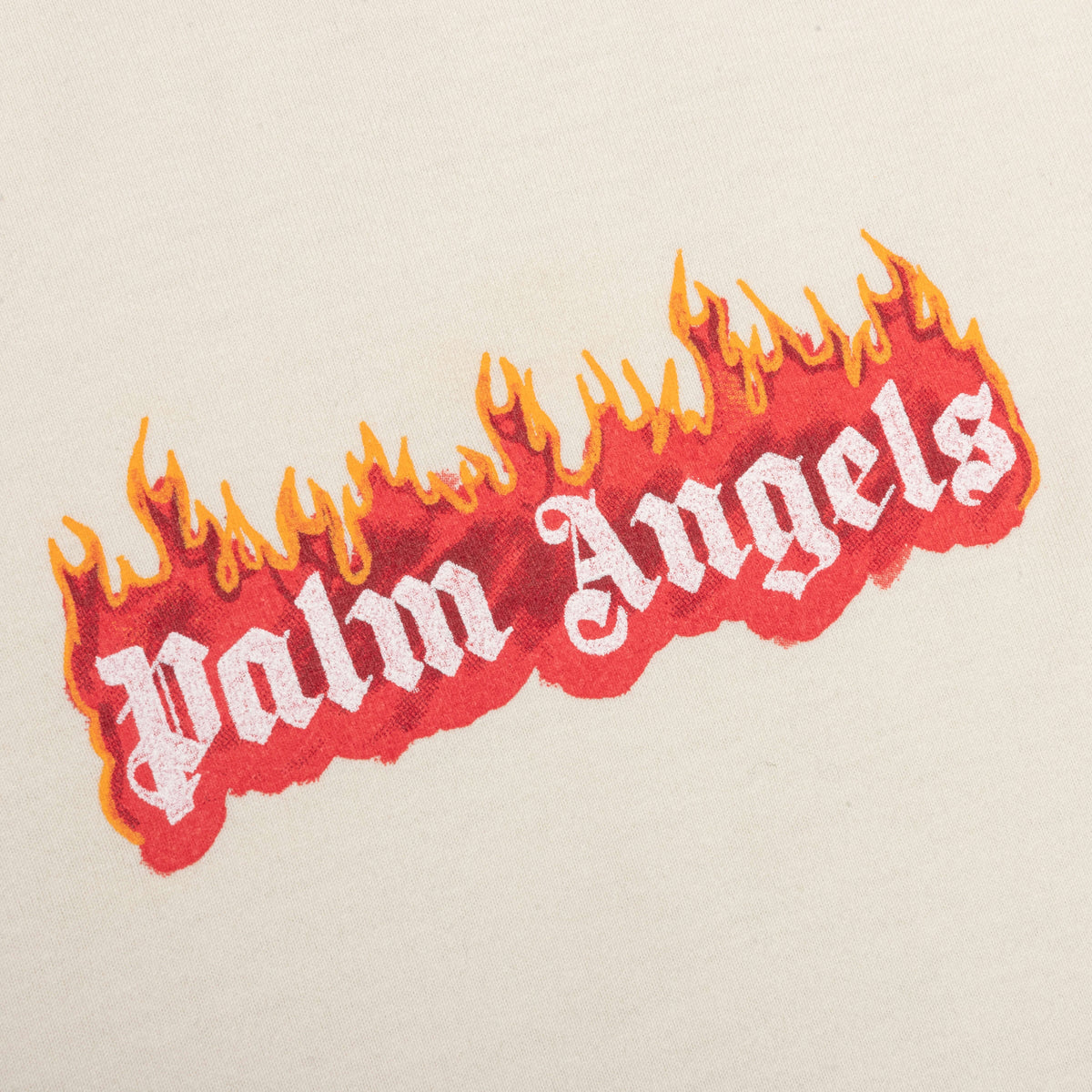 Burning Logo Classic L/S Tee - Off/White