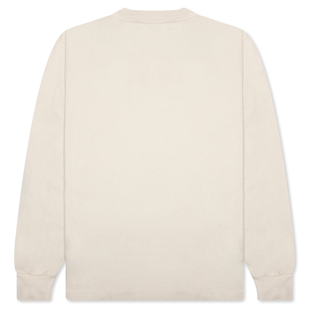 Burning Logo Classic L/S Tee - Off/White