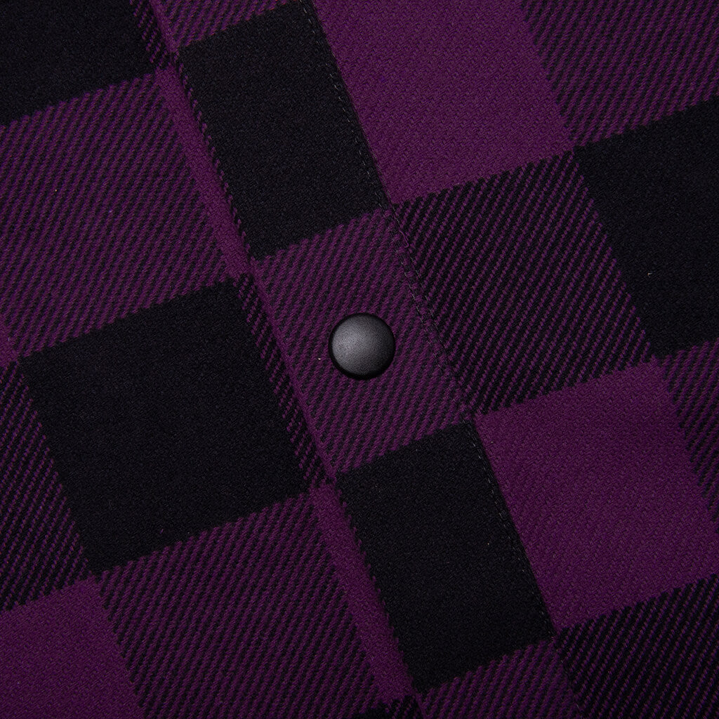 Classic Logo Overshirt - Violet/White