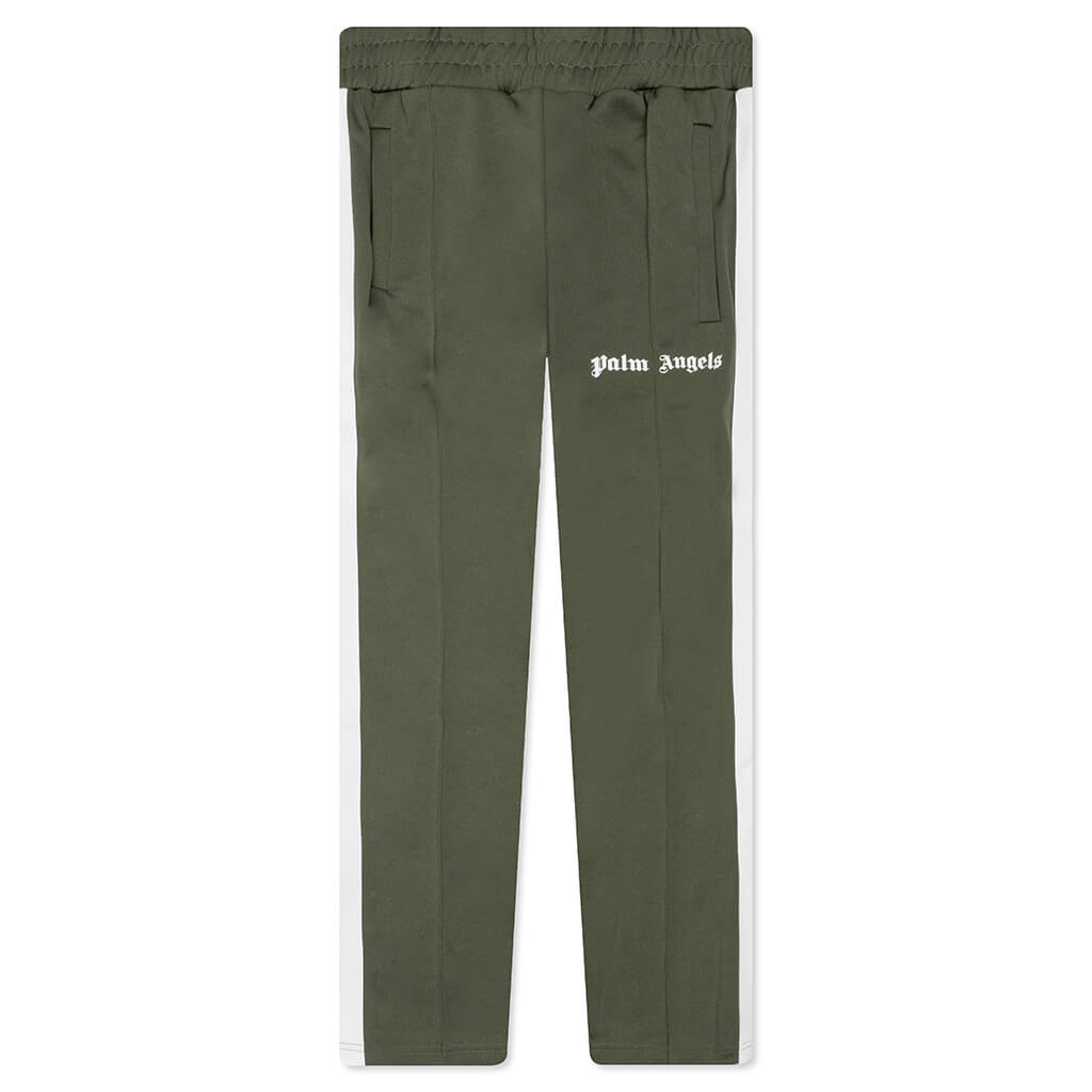 Classic Track Pants - Military/White