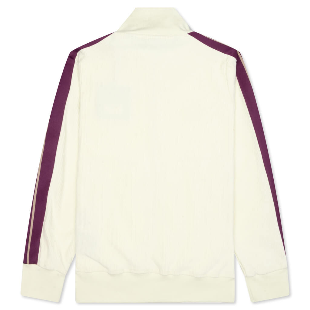 Cord Fleece Track Jacket - Light Grey