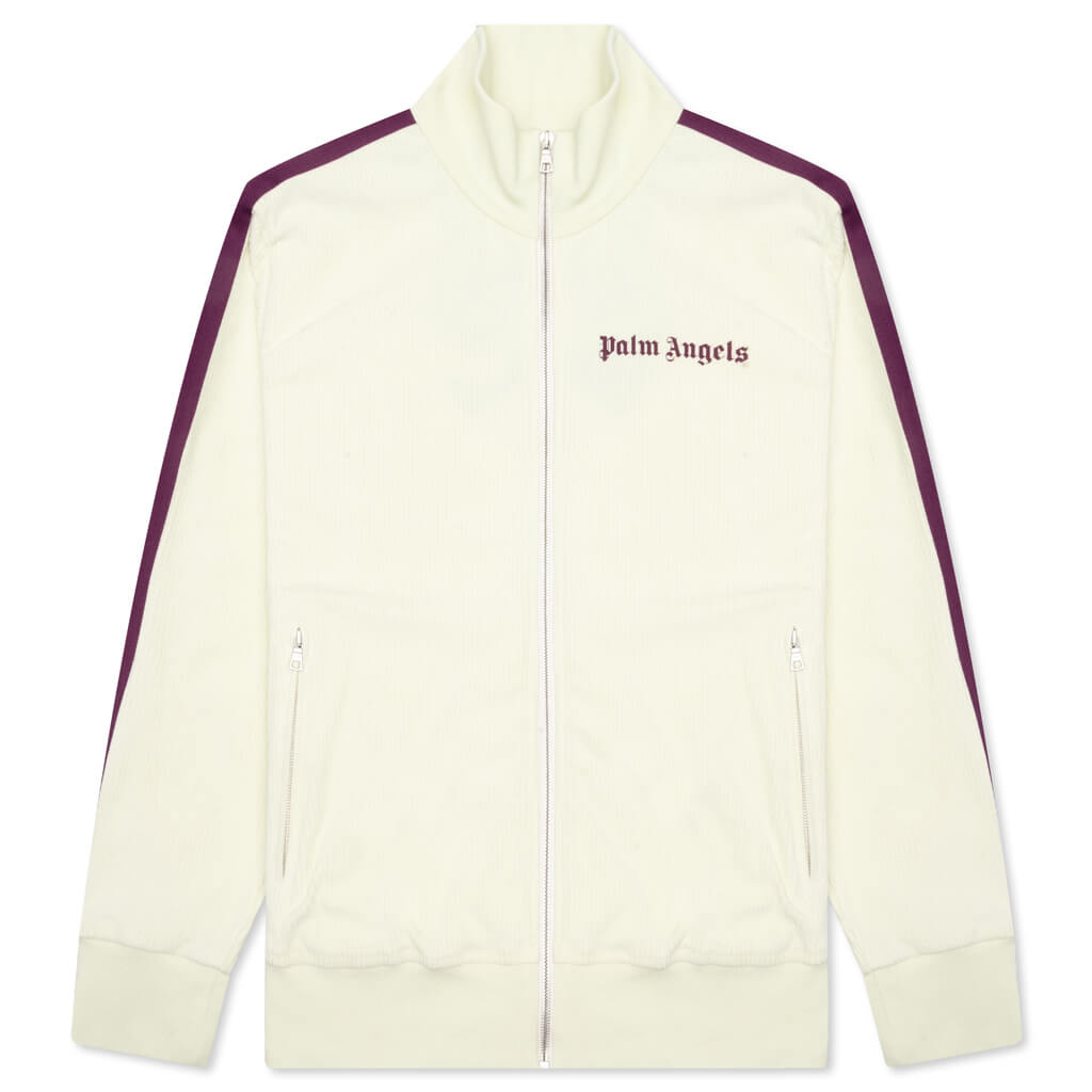Cord Fleece Track Jacket - Light Grey