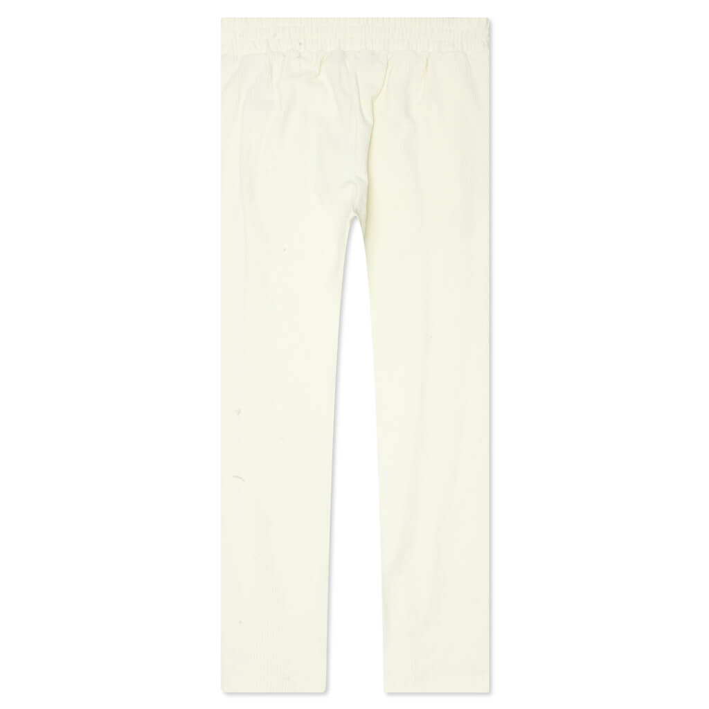 Cord Fleece Track Pants - Light Grey