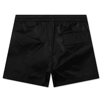 Curved Logo Beachwear Short - Black/White