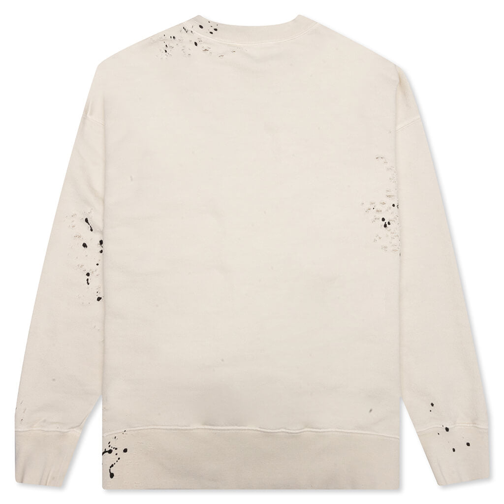 GD Glittered Logo Crewneck - Off-White/Black