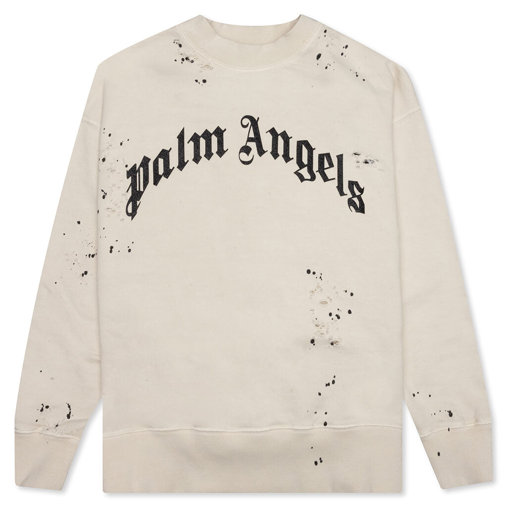 GD Glittered Logo Crewneck - Off-White/Black