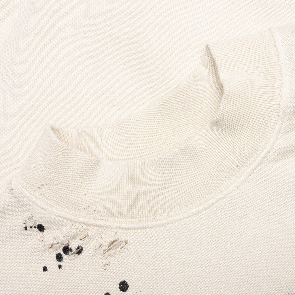 GD Glittered Logo Crewneck - Off-White/Black