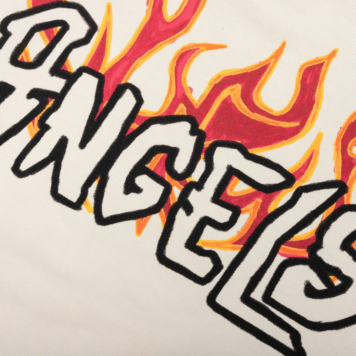 GD Palm Graffiti Flames Crew - Off-White/Black