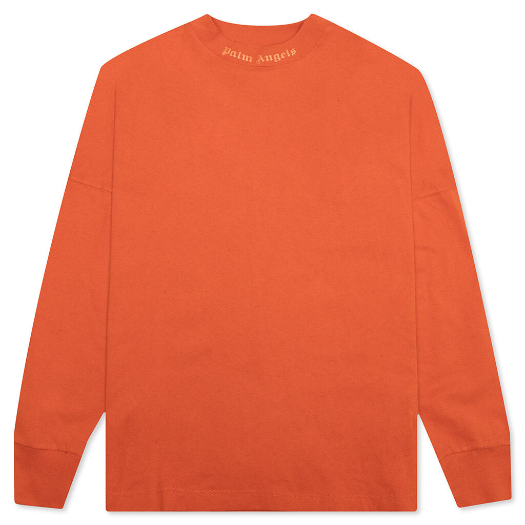Glitter Classic Logo Over L/S Tee - Brick Red