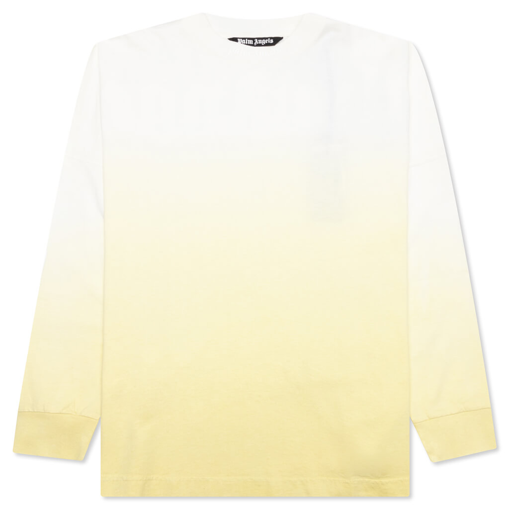 Gradient Overlogo L/S Tee - Yellow/White