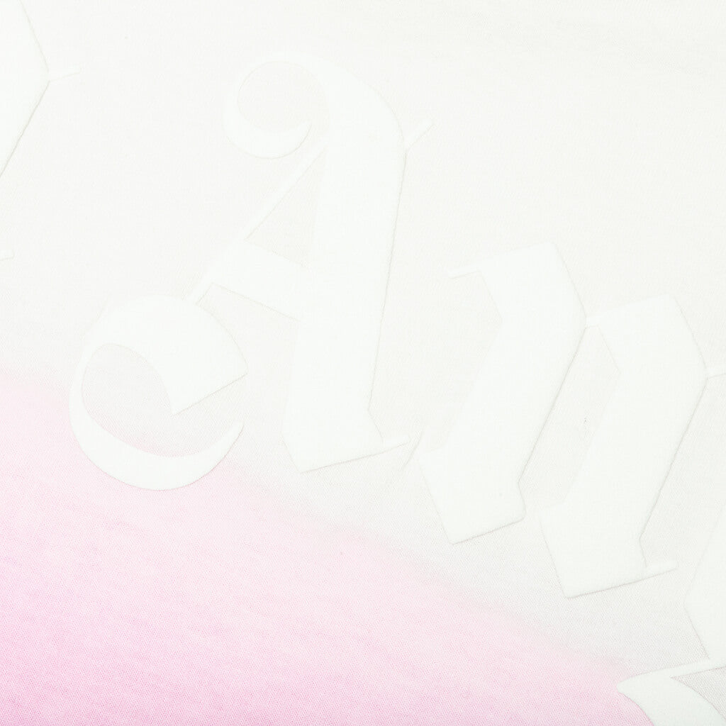 Gradient Overlogo Tee - Purple/White