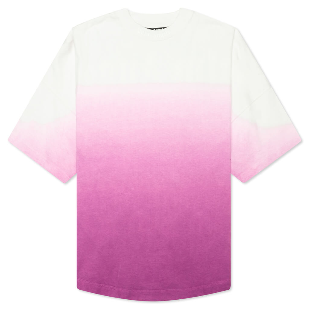 Gradient Overlogo Tee - Purple/White