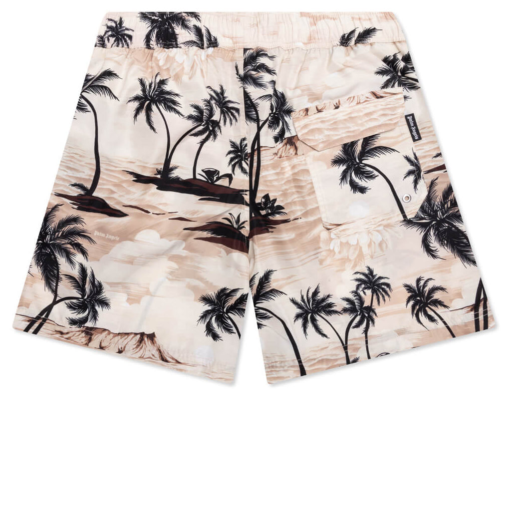 Hawaiian Dream Swim Shorts - Beige/Black