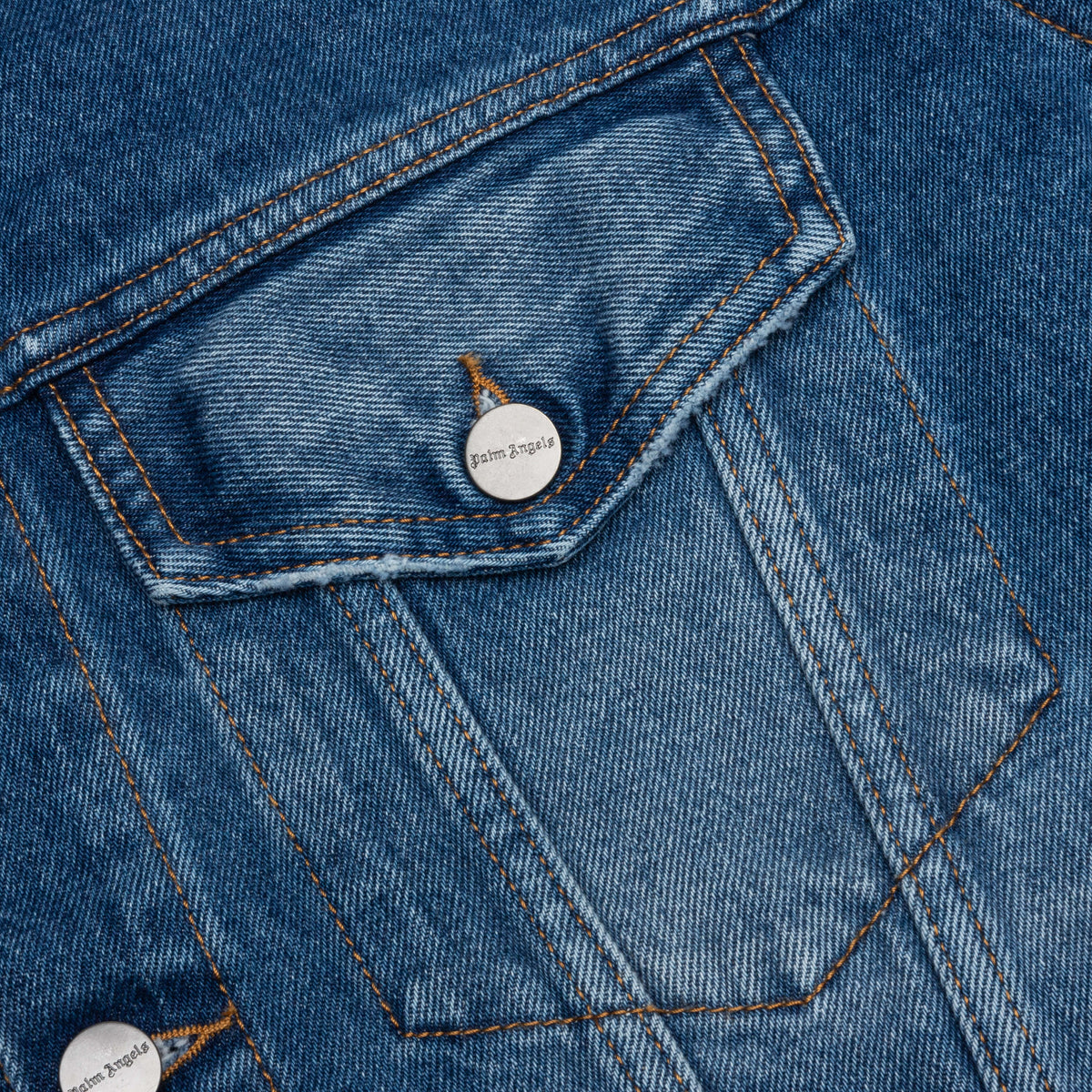 Indigo Track Denim Jacket - Light Blue