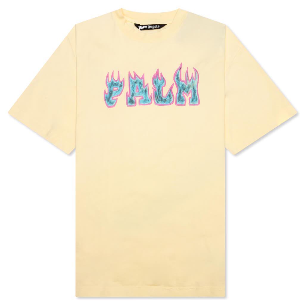 Logo Flames Vintage Tee - White/Purple