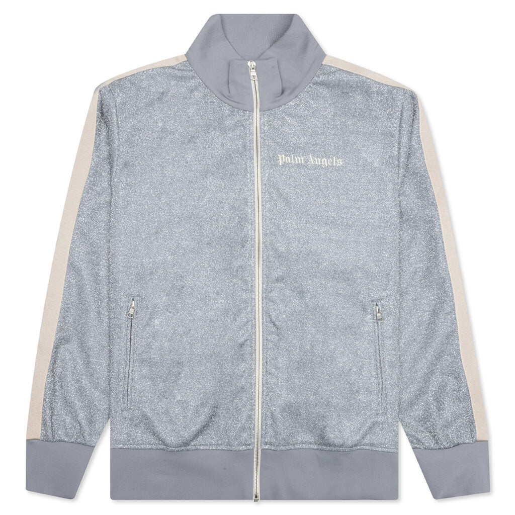 Lurex Track Jacket - Silver/Off-White