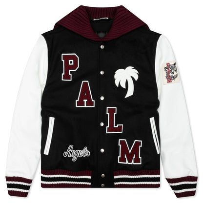 Marine Collar Varsity Jacket - Navy Blue