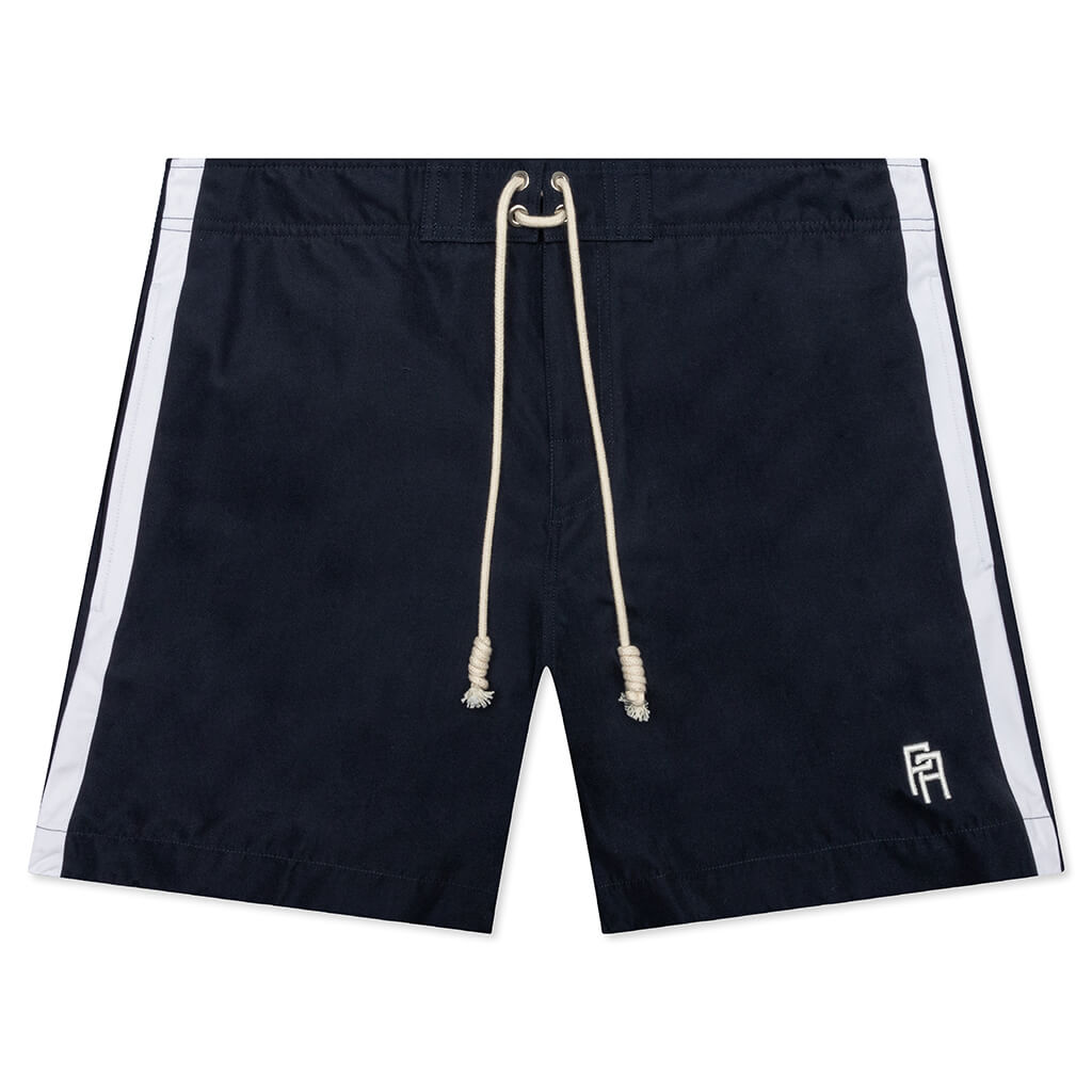 Monogram Swimshort - Navy Blue/White