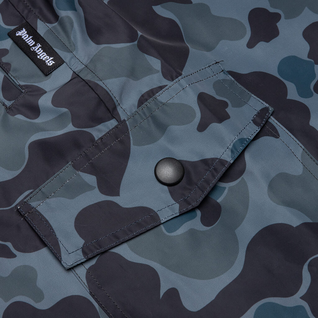 Night Camo Swim Short - Black/White