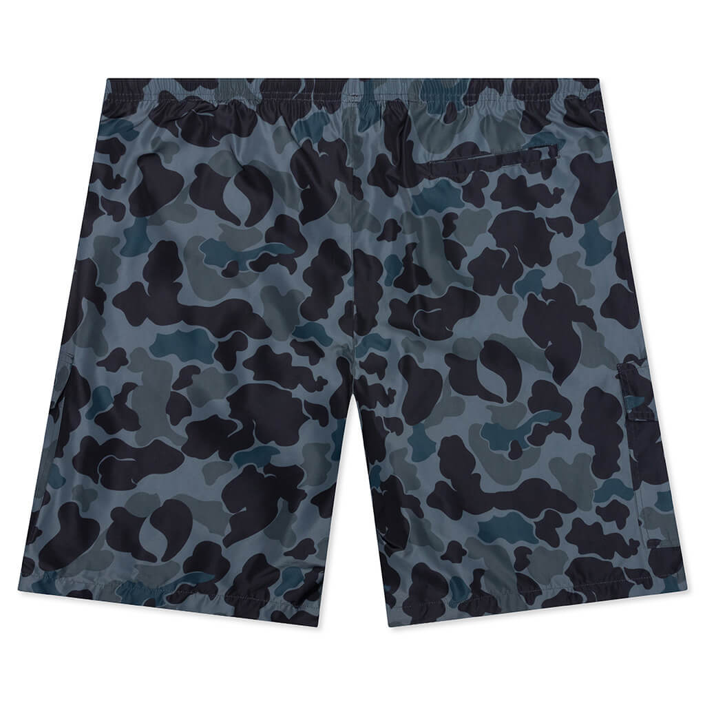 Night Camo Swim Short - Black/White