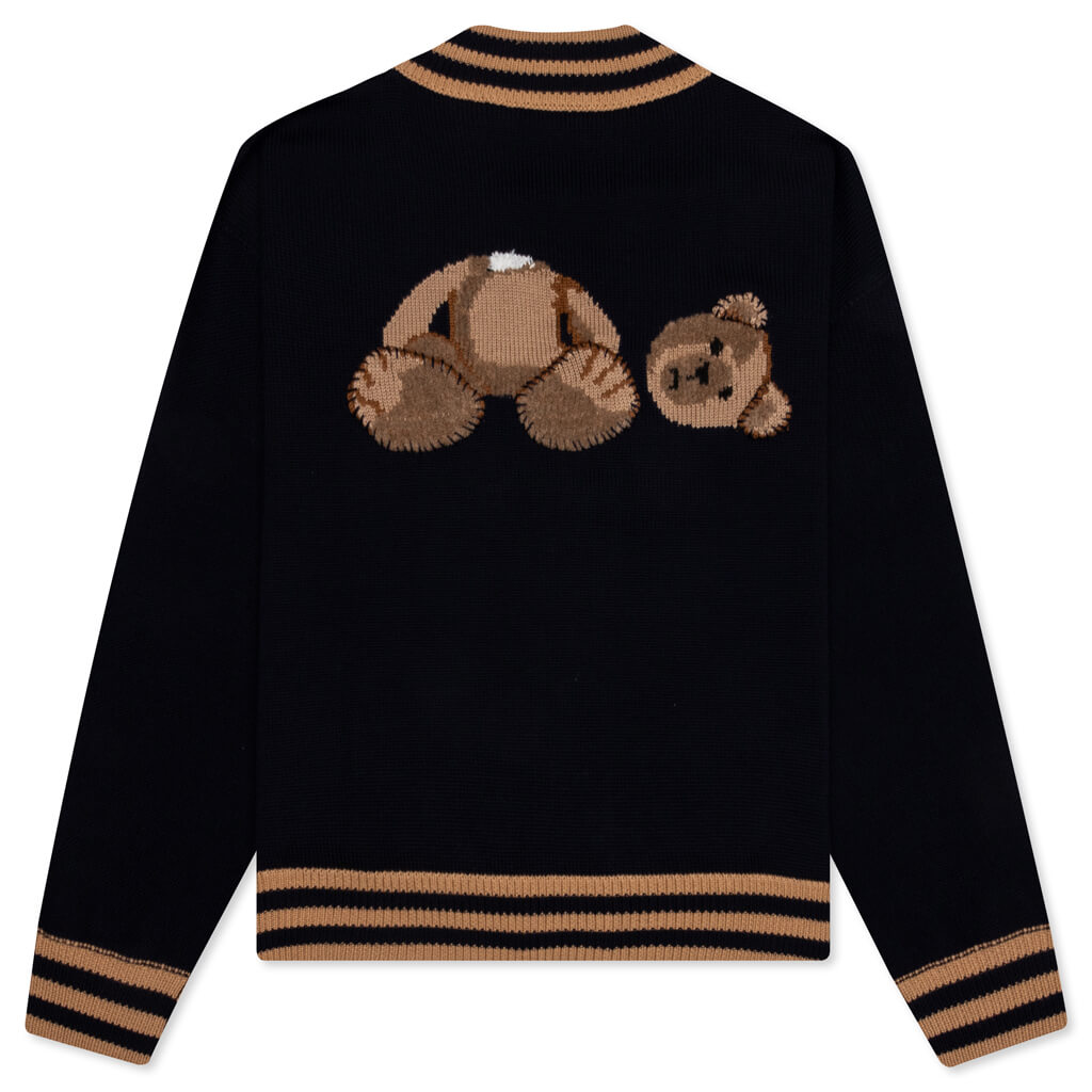PA Bear Cardigan - Black/Brown