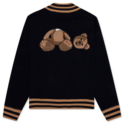 PA Bear Cardigan - Black/Brown