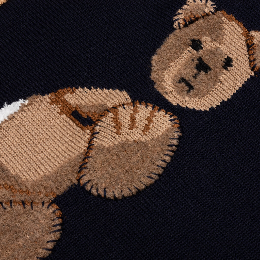 PA Bear Cardigan - Black/Brown