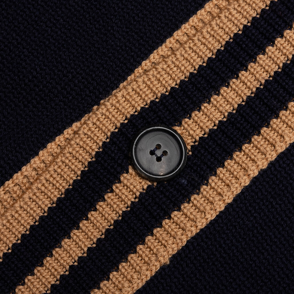PA Bear Cardigan - Black/Brown