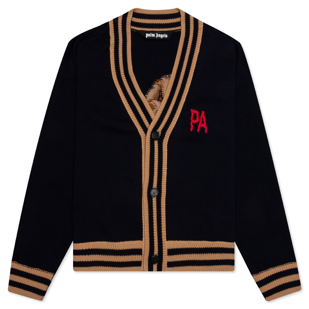 PA Bear Cardigan - Black/Brown