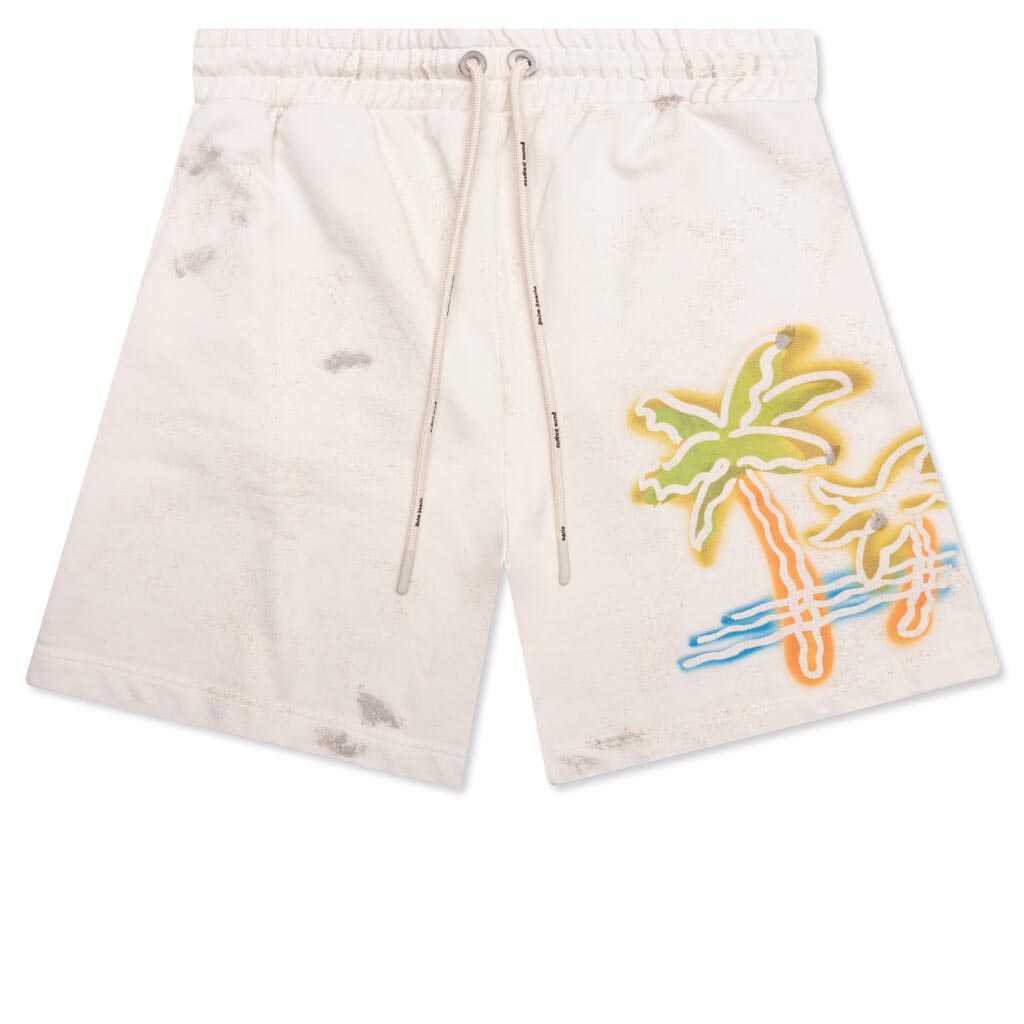 Palm Neon Sweatshorts - Off White