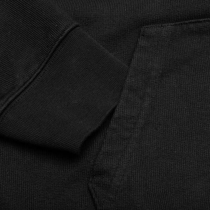 Patched Stars Vintage Hoodie - Black/White