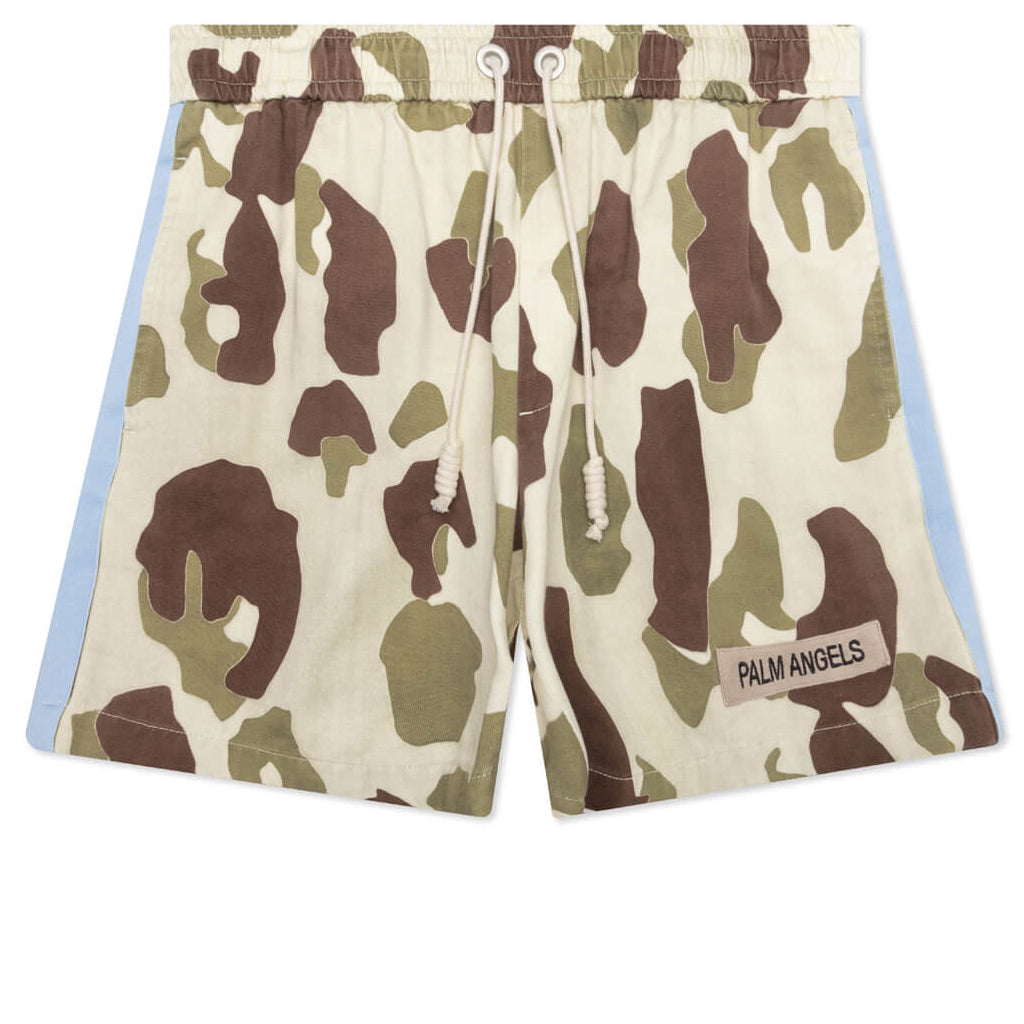 Side Tape Camo Shorts - Beige/Black