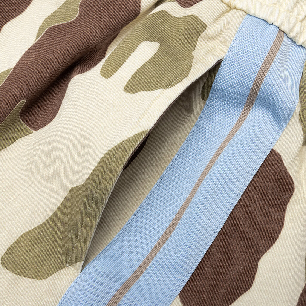 Side Tape Camo Shorts - Beige/Black