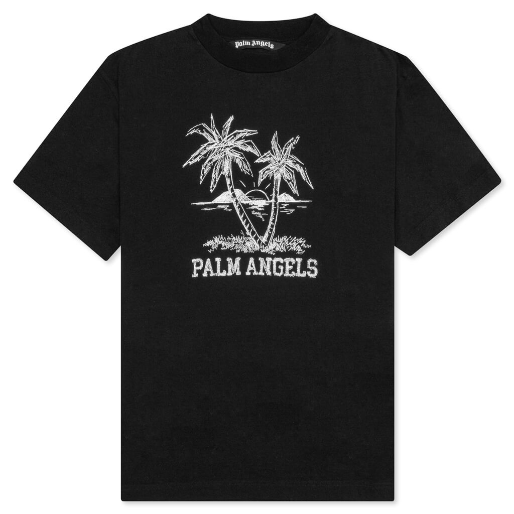 Sunset Palms Classic Tee - Black/White