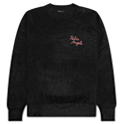 The Palm Sweater Intarsia - Black/Fuchsia