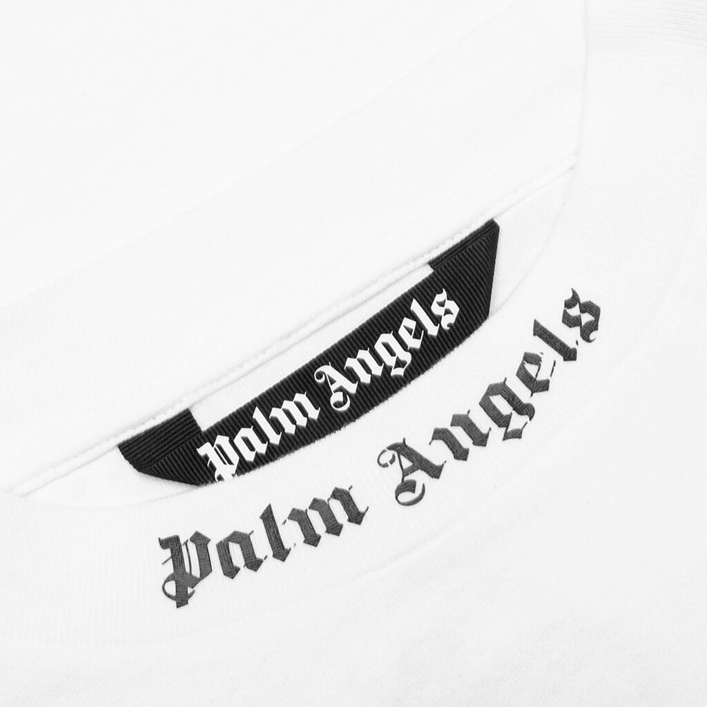 Double Logo Over L/S Tee - White/Fuchsia